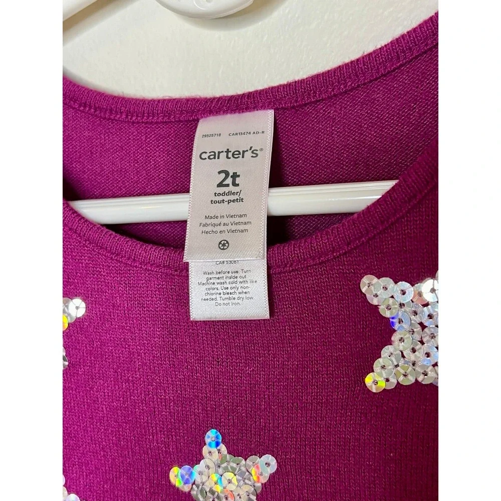 Carters‎ Sequin Star Sweater Dress - 2T